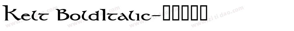 Kelt BoldItalic字体转换